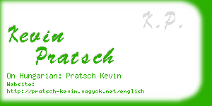 kevin pratsch business card